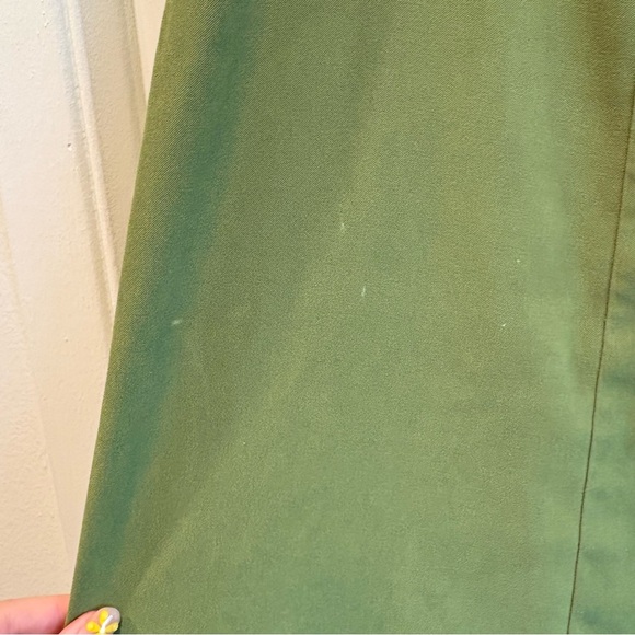 Vintage Faux Suede Green Elementz Midi Skirt - Size XL - Picture 4 of 8